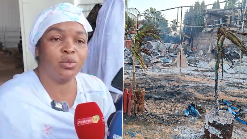 Incendie à Rogbanè : des années de travail réduites en cendres, les sinistrés demandent du soutien