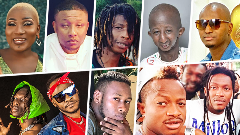 De g à d : Ibro Gnamet, Djanii Alfa, Tati Tati, Grand p, Louny,Instinct Killers, Wandjan Dimedi, BLZ